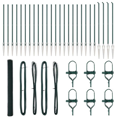 Afrasteringspaal Groen 50 x 1,6 m (13 mm gaas) Staal en PVC