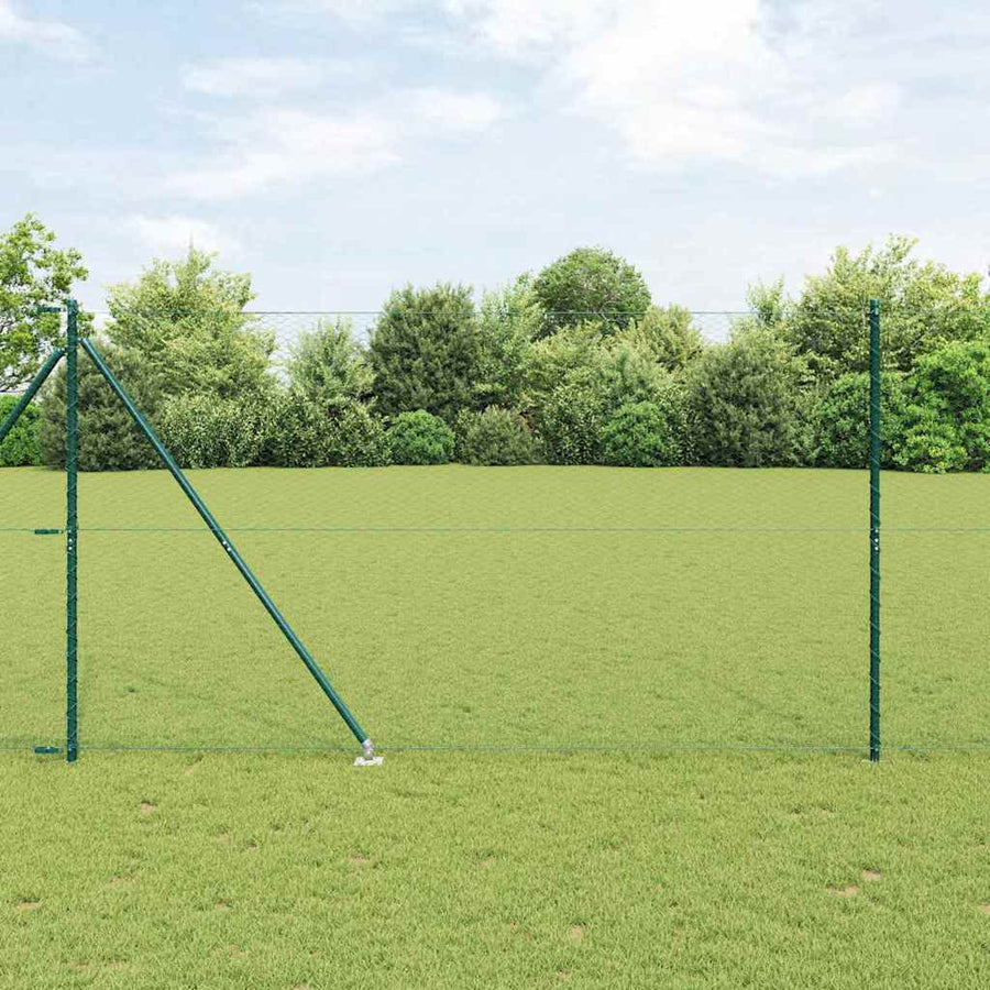 Afrasteringspaal Groen 50 x 1,6 m (25 mm gaas) Staal en PVC