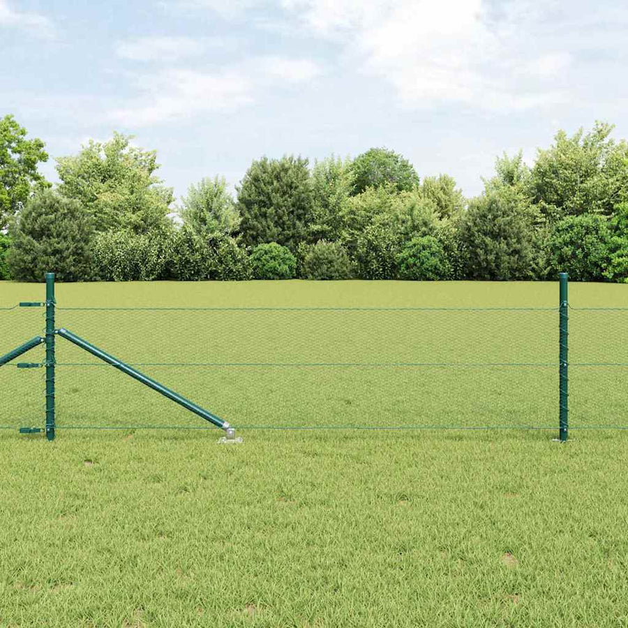 Afrasteringspaal Groen 100 x 0,4 m (13 mm gaas) Staal en PVC