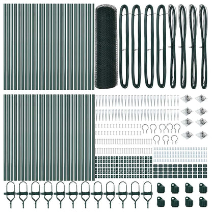 Afrasteringspaal Groen 100 x 0,4 m (25 mm gaas) Staal en PVC