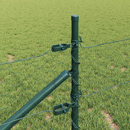 Afrasteringspaal Groen 100 x 0,4 m (50 mm gaas) Staal en PVC