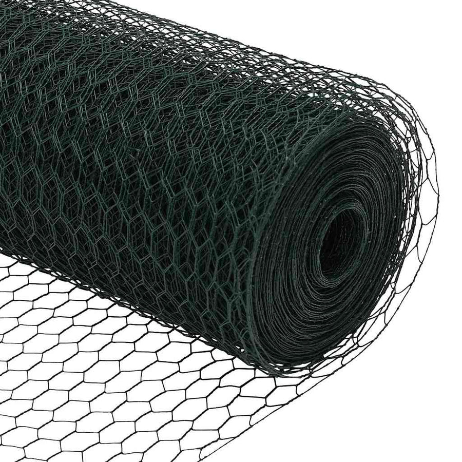 Afrasteringspaal Groen 100 x 0,5 m (25 mm gaas) Staal en PVC
