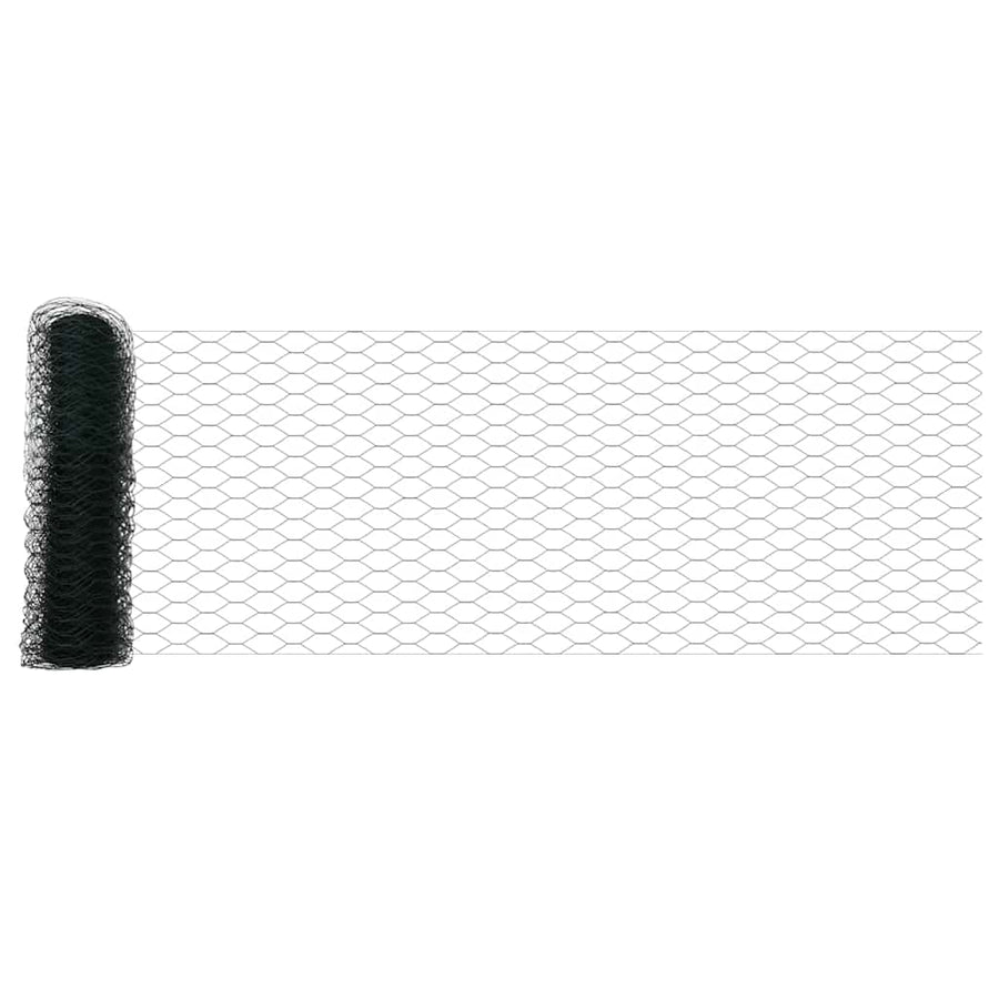 Afrasteringspaal Groen 100 x 0,5 m (36 mm gaas) Staal en PVC