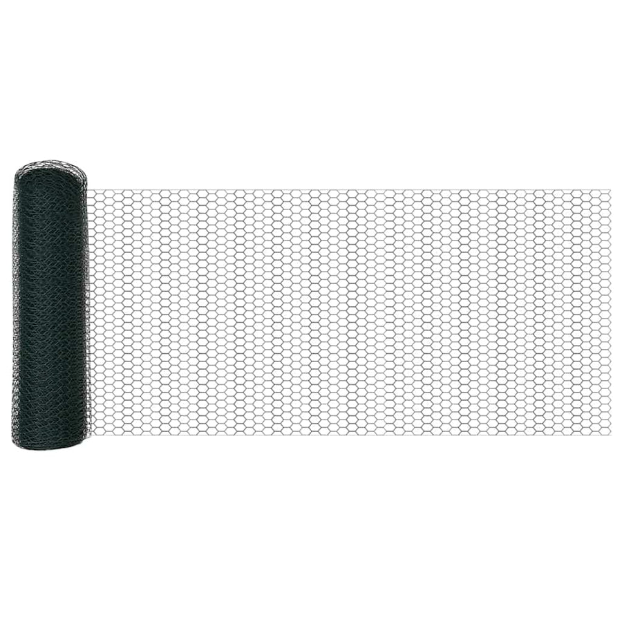 Afrasteringspaal Groen 100 x 0,8 m (25 mm gaas) Staal en PVC