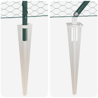 Afrasteringspaal Groen 100 x 1 m (36 mm gaas) Staal en PVC