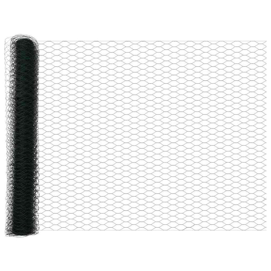 Afrasteringspaal Groen 100 x 1 m (50 mm gaas) Staal en PVC