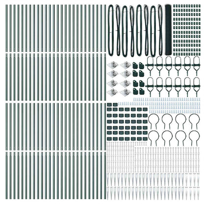 Afrasteringspaal Groen 100 x 1,2 m (13 mm gaas) Staal en PVC