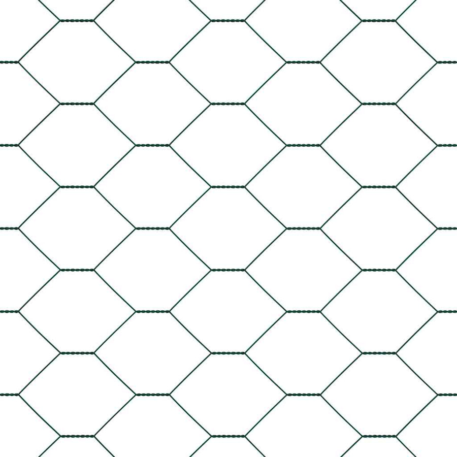 Afrasteringspaal Groen 100 x 1,2 m (50 mm gaas) Staal en PVC