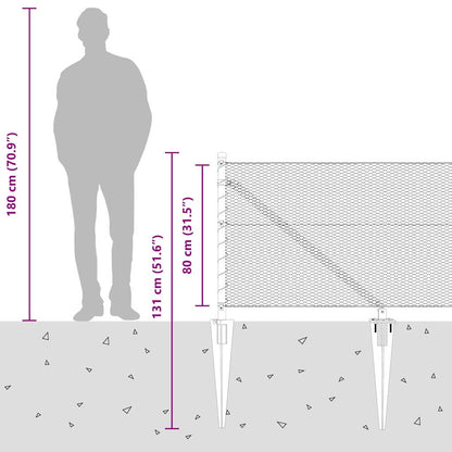 Hexagon Hek Grijs 0.8x50 m Staal