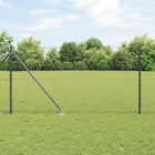 Afrasteringspaal 140 cm staal PVC grijs