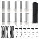 Afrasteringspaal 100 cm staal PVC grijs