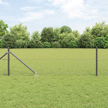 Afrasteringspaal Grijs 100 x 0,6 m (25 mm gaas) Staal en PVC