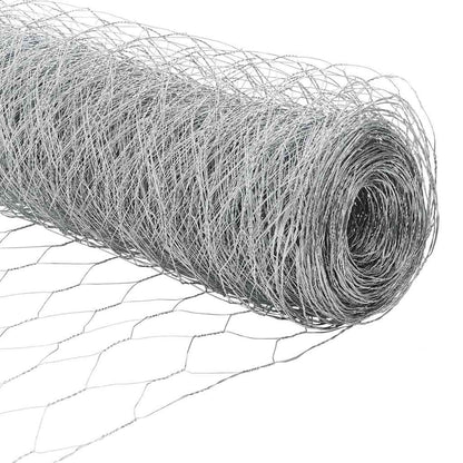 Afrasteringspaal Zilver 10 x 0,5 m (50 mm gaas) Staal