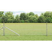 Afrasteringspaal 250x3.2x50 cm staal zilver