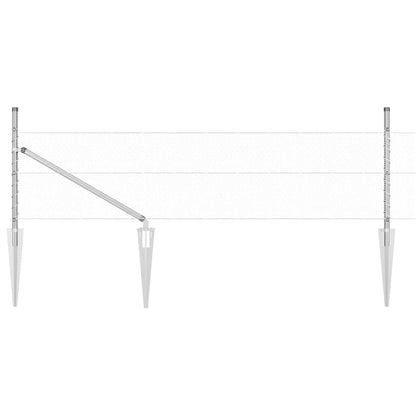 Afrasteringspaal Zilver 25 x 0,5 m (13 mm gaas) Staal
