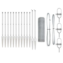 Afrasteringspaal Zilver 25 x 0,5 m (25 mm gaas) Staal