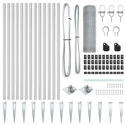 Afrasteringspaal Zilver 25 x 0,5 m (25 mm gaas) Staal