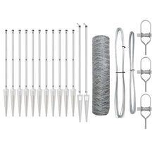 Afrasteringspaal Zilver 25 x 0,8 m (50 mm gaas) Staal