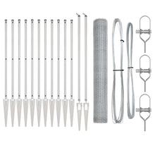 Afrasteringspaal Zilver 25 x 1,4 m (25 mm gaas) Staal