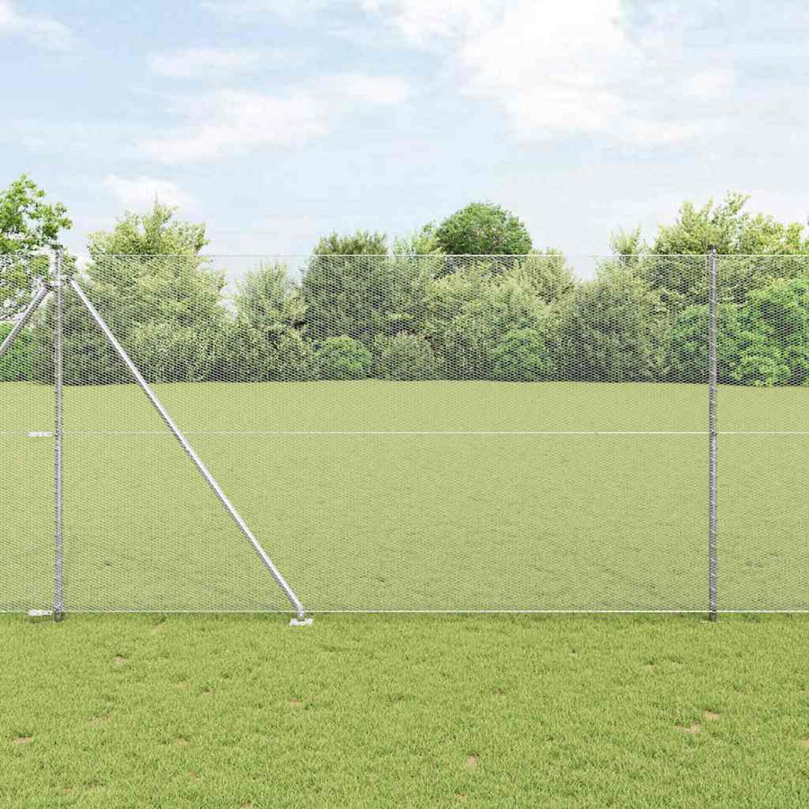 Afrasteringspaal Zilver 25 x 1,5 m (13 mm gaas) Staal