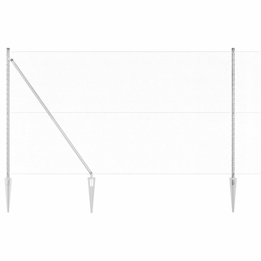 Afrasteringspaal Zilver 25 x 1,5 m (13 mm gaas) Staal