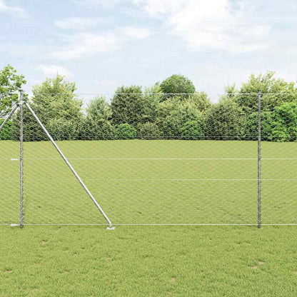 Afrasteringspaal Zilver 25 x 1,5 m (50 mm gaas) Staal
