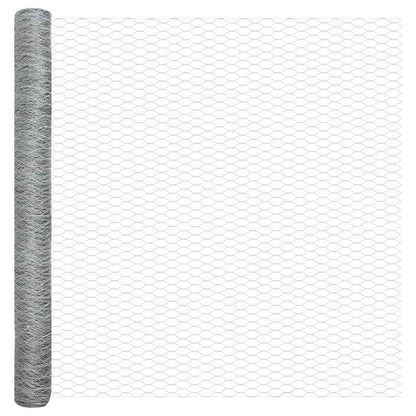 Afrasteringspaal Zilver 25 x 1,5 m (50 mm gaas) Staal