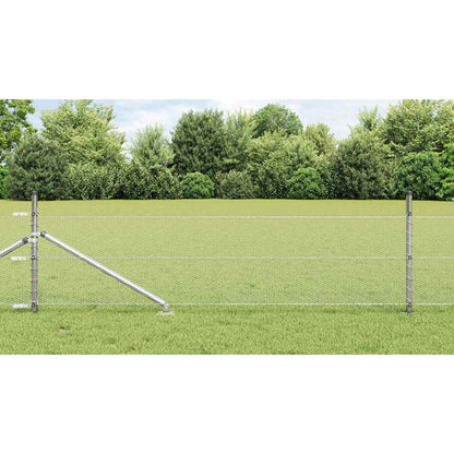 Afrasteringspaal Zilver 50 x 0,4 m (13 mm gaas) Staal