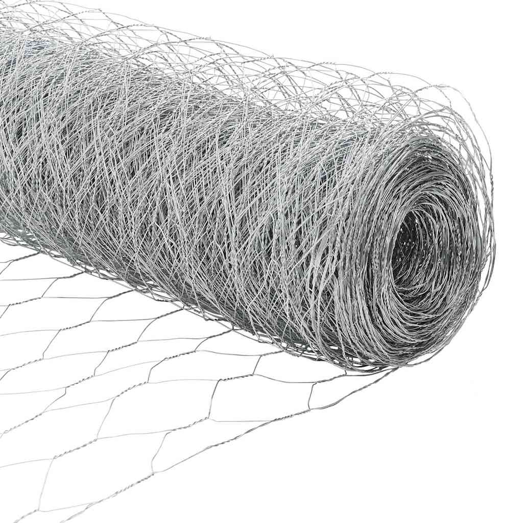 Afrasteringspaal Zilver 50 x 0,5 m (36 mm gaas) Staal