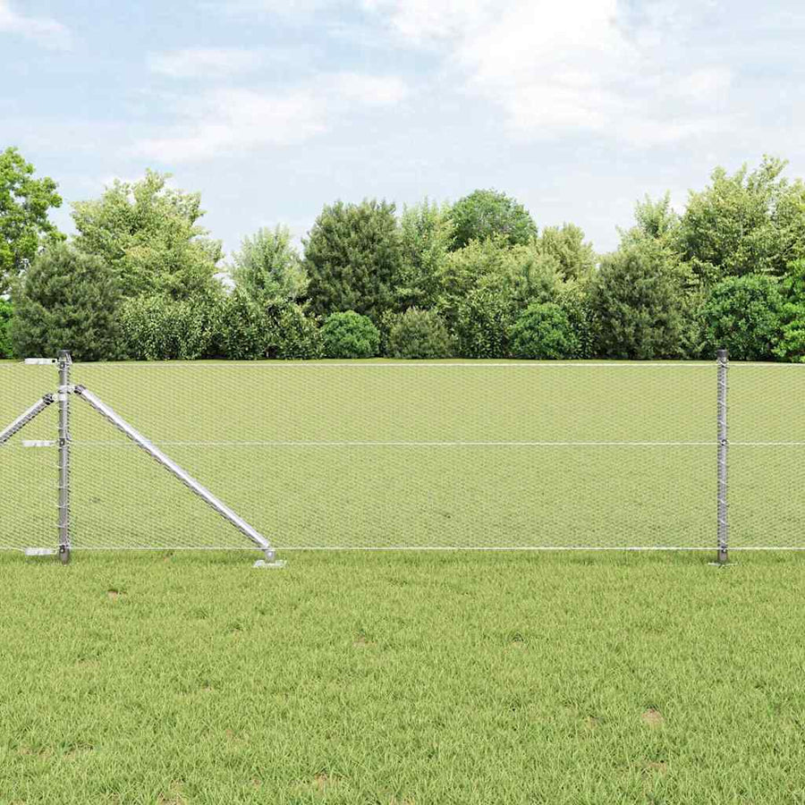 Afrasteringspaal Zilver 50 x 0,6 m (13 mm gaas) Staal