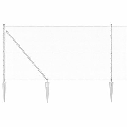 Afrasteringspaal Zilver 50 x 1 m (13 mm gaas) Staal