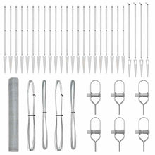 Afrasteringspaal Zilver 50 x 1,4 m (25 mm gaas) Staal