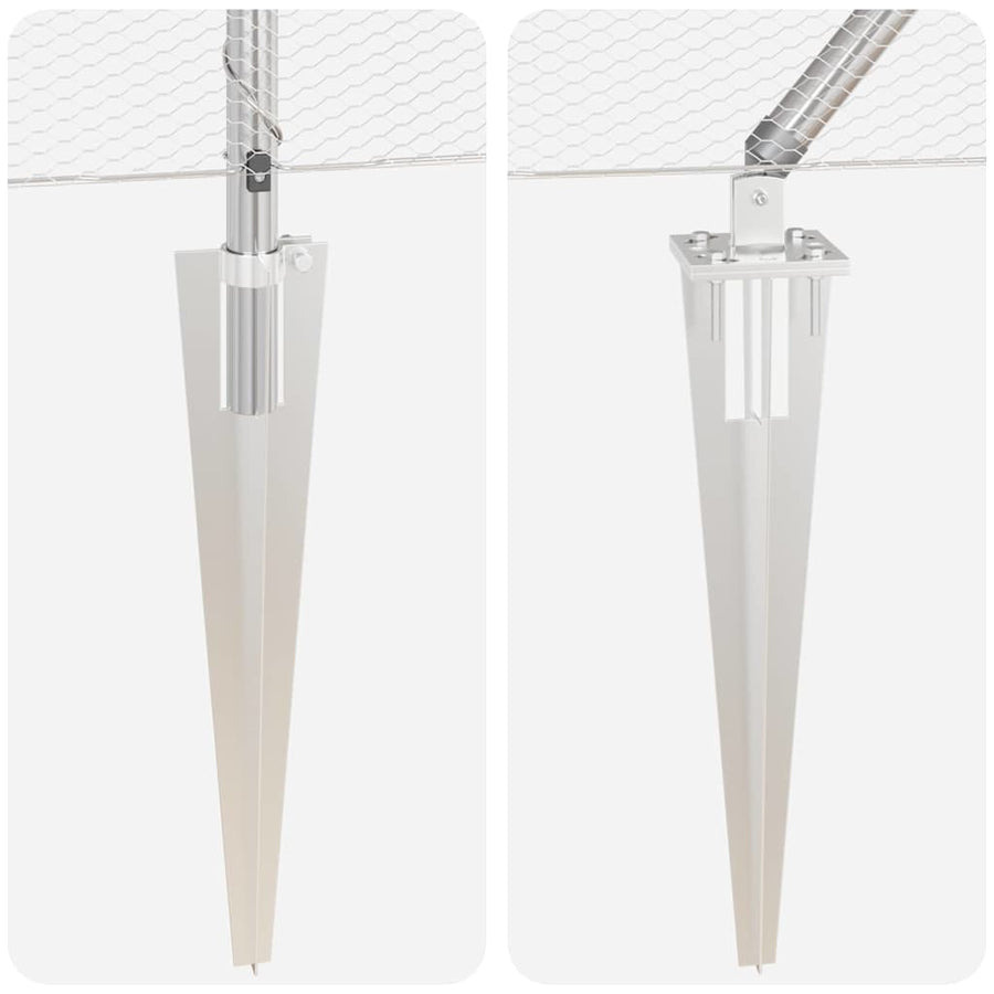 Afrasteringspaal Zilver 50 x 1,5 m (13 mm gaas) Staal