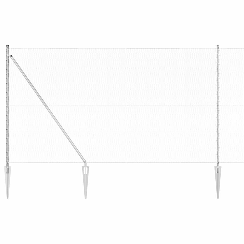 Afrasteringspaal Zilver 50 x 1,5 m (13 mm gaas) Staal