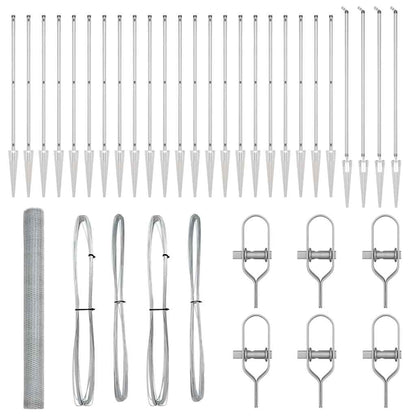 Afrasteringspaal Zilver 50 x 1,5 m (25 mm gaas) Staal
