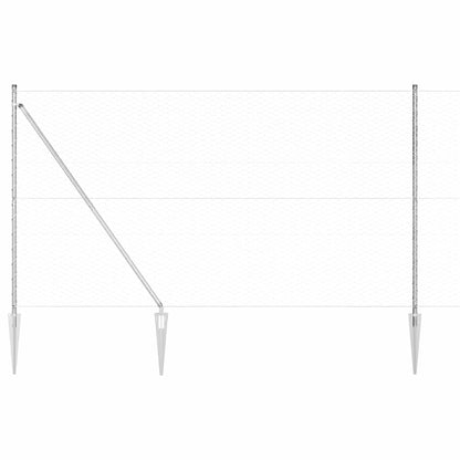 Afrasteringspaal Zilver 50 x 1,6 m (36 mm gaas) Staal