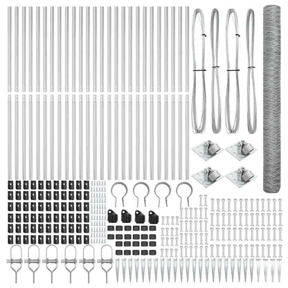 Afrasteringspaal Zilver 50 x 1,6 m (36 mm gaas) Staal