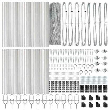 Afrasteringspaal Zilver 100 x 0,4 m (13 mm gaas) Staal