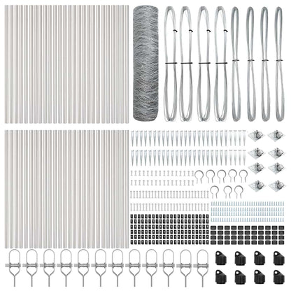 Afrasteringspaal Zilver 100 x 0,6 m (36 mm gaas) Staal