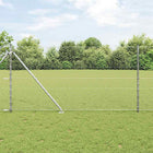 Afrasteringspaal 100 cm staal zilver