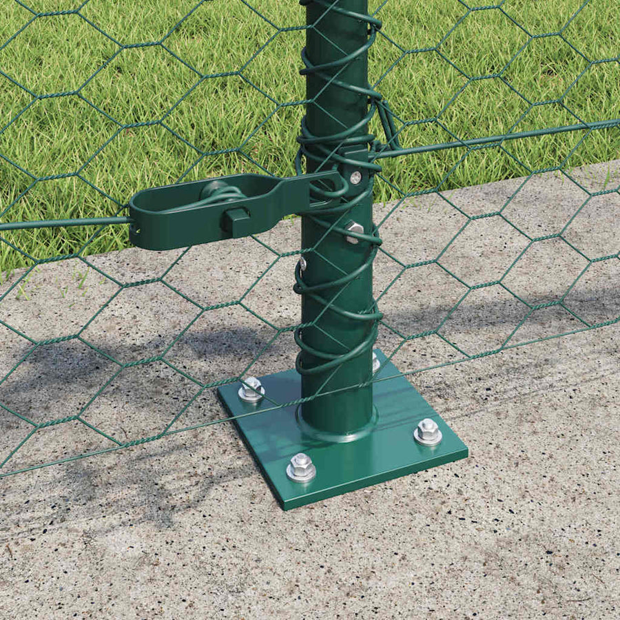 Afrasteringspaal Groen 10 x 0,4 m (36 mm gaas) Staal en PVC