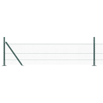 Afrasteringspaal Groen 10 x 0,5 m (13 mm gaas) Staal en PVC