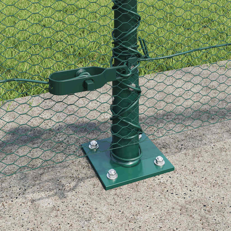 Afrasteringspaal Groen 10 x 0,6 m (13 mm gaas) Staal en PVC