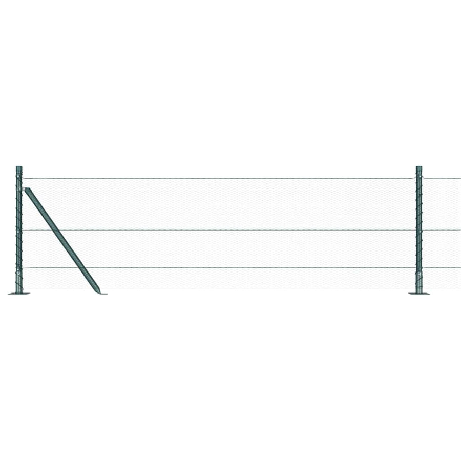 Afrasteringspaal Groen 10 x 0,6 m (13 mm gaas) Staal en PVC