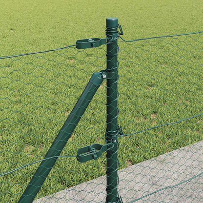 Afrasteringspaal Groen 10 x 0,6 m (25 mm gaas) Staal en PVC