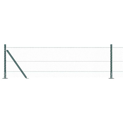 Afrasteringspaal Groen 10 x 0,6 m (25 mm gaas) Staal en PVC