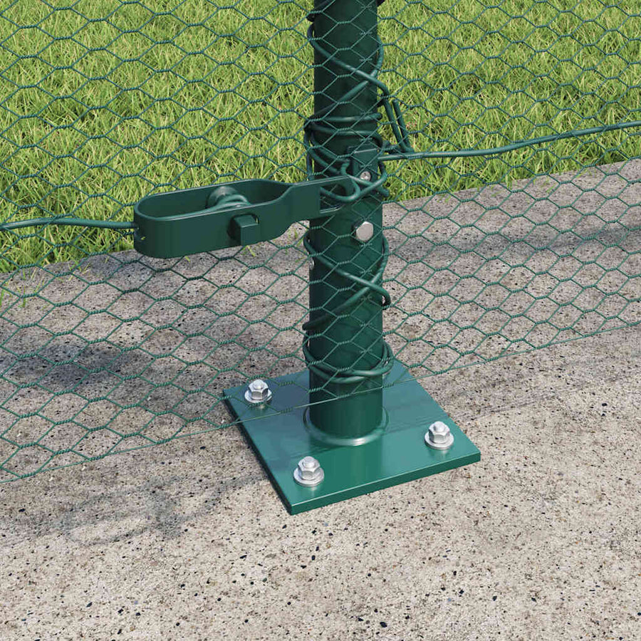 Afrasteringspaal Groen 10 x 1,4 m (13 mm gaas) Staal en PVC