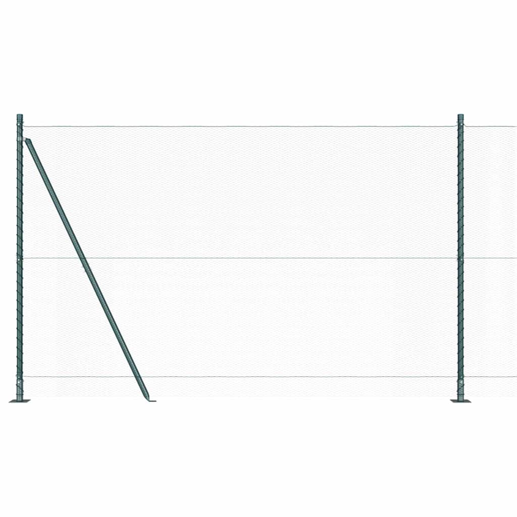 Afrasteringspaal Groen 10 x 1,4 m (13 mm gaas) Staal en PVC