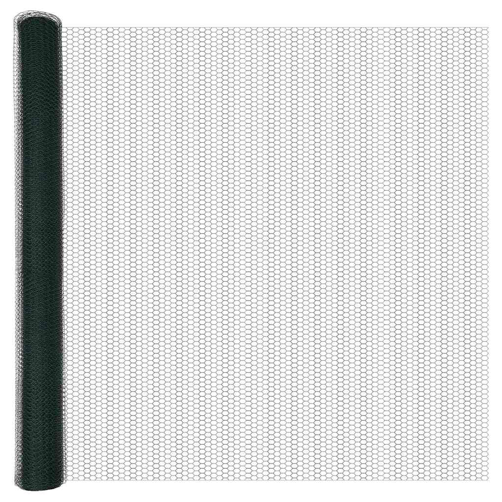 Afrasteringspaal Groen 10 x 1,6 m (25 mm gaas) Staal en PVC