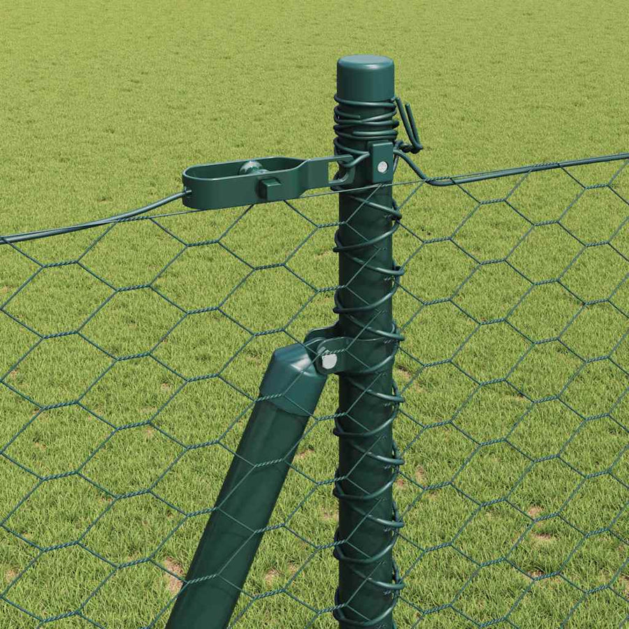 Afrasteringspaal Groen 10 x 1,6 m (36 mm gaas) Staal en PVC